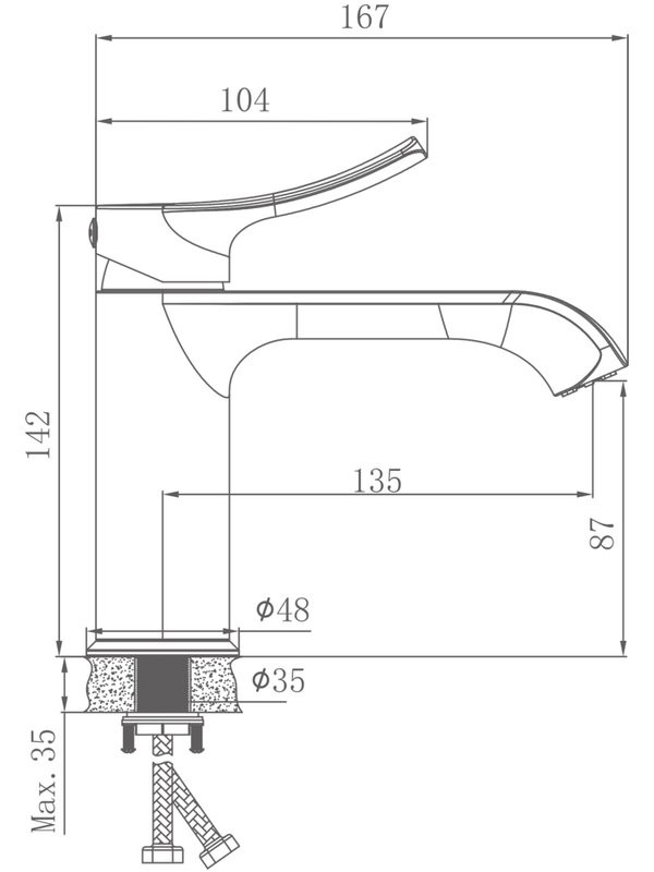 Смеситель для раковины Haiba HB10553-8 белый