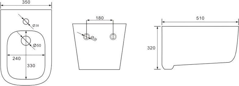 Биде подвесное AQUATEK Дива AQ1012-00 белое