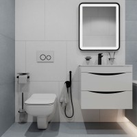 Кнопка смыва IDDIS Unifix UNI03WBi77 003, белая/черный