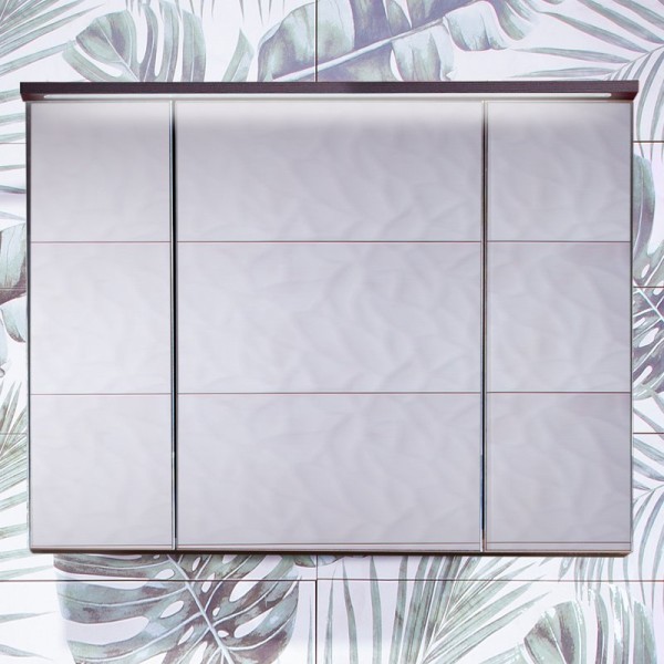 Зеркало-шкаф Бриклаер Кристалл 95 ясень анкор, темный, с подсветкой