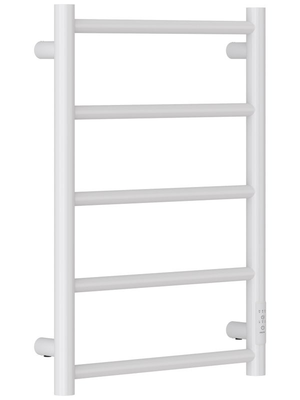 Полотенцесушитель электрический Стилье Формат 27 12528-6040 60x45 см, подключение справа, скрытое подключение справа, глянцевый белый, лесенка