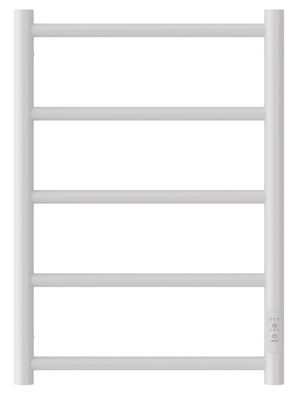Полотенцесушитель электрический Стилье Формат 27 12528-6040 60x45 см, подключение справа, скрытое подключение справа, глянцевый белый, лесенка