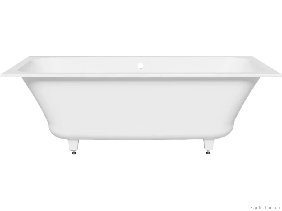 Ванна из искусственного камня Salini Orlanda Axis S-Stone 170x75 см, встраиваемая, матовая белая, на ножках