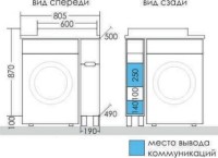 Тумба под раковину СаНта Лондон 19 напольная