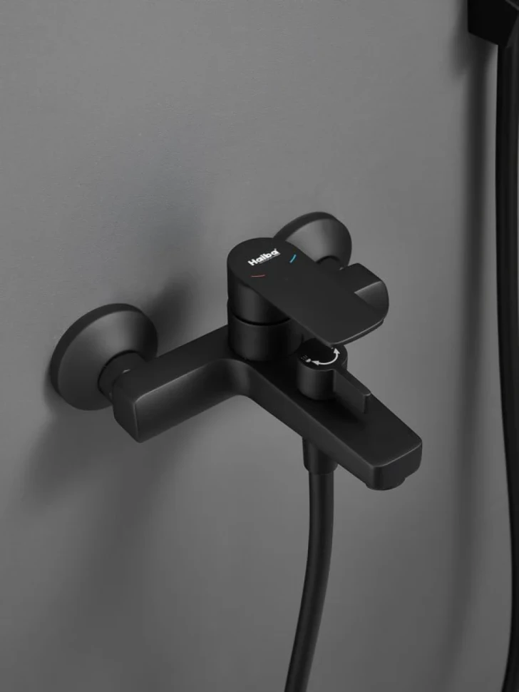 Смеситель для ванны с душем Haiba HB60719-7 черный