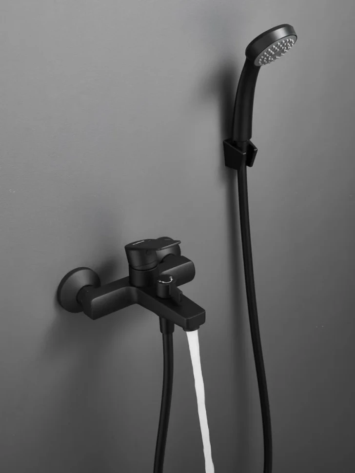 Смеситель для ванны с душем Haiba HB60719-7 черный
