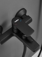 Смеситель для ванны с душем Haiba HB60719-7 черный Смеситель для ванны с душем Haiba HB60719-7 черный