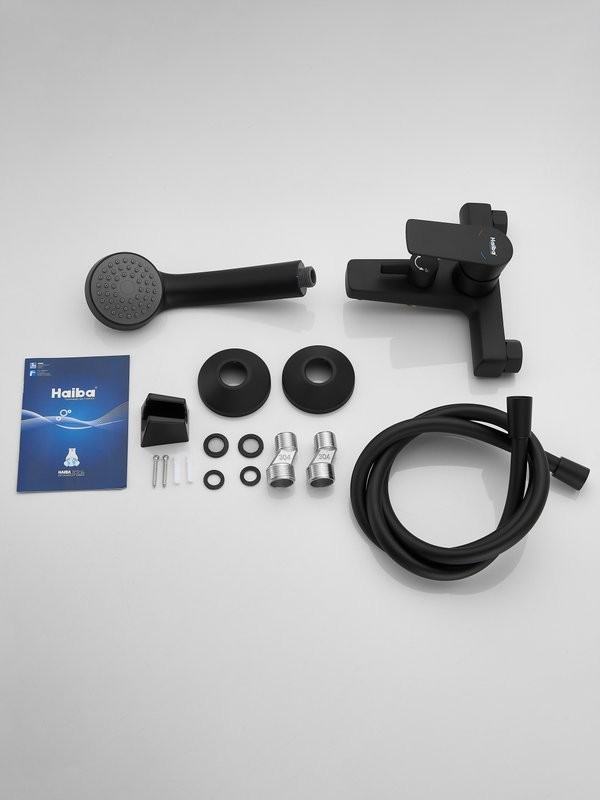 Смеситель для ванны с душем Haiba HB60719-7 черный