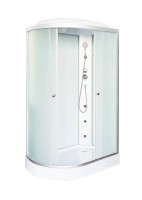 Душевая кабина DTO LM902R 120х80, с гидромассажем, профиль хром, стекло матовое