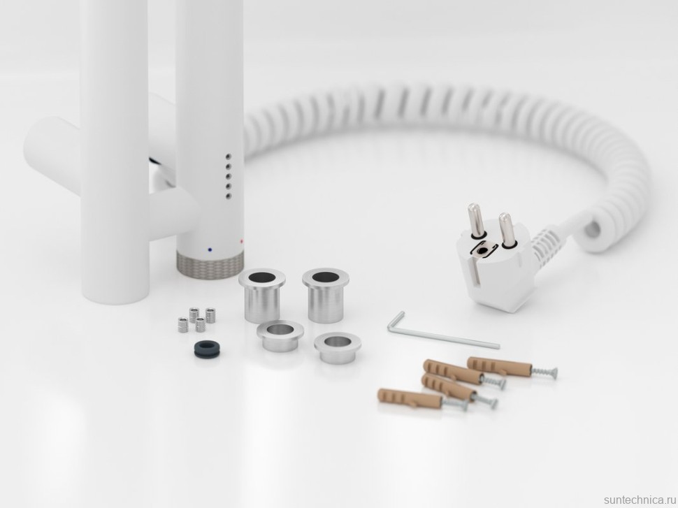 Полотенцесушитель электрический Сунержа Нюанс 4.0 30-0881-1553 150x10 см, подключение справа, скрытое подключение справа, матовый белый, I-образный