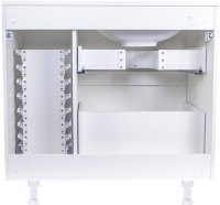 Мебель для ванной комнаты Style Line Барселона 90 L Люкс Plus, с бельевой корзиной, зеркало STWORKI Копенгаген