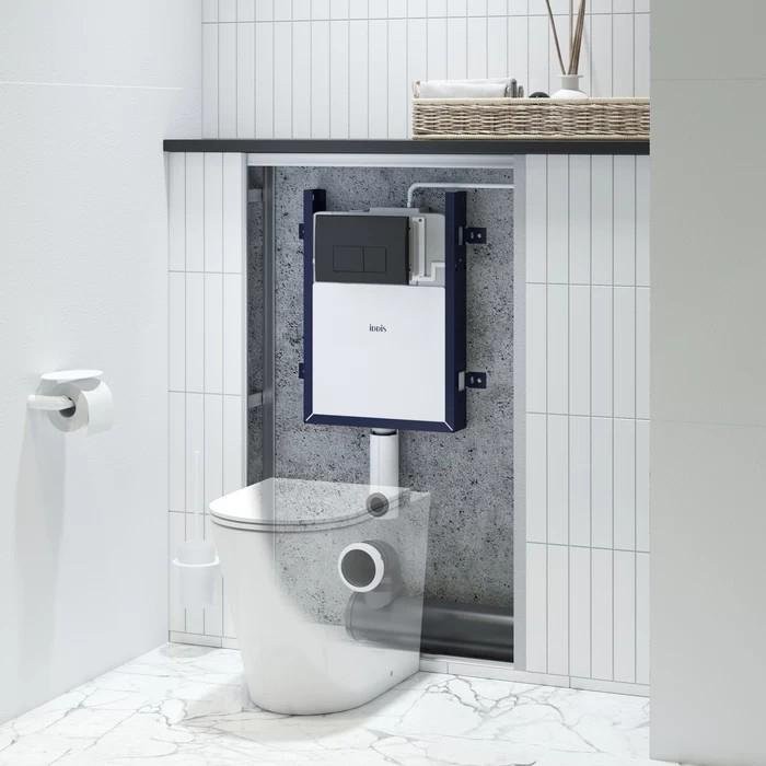 Смывной бачок скрытого монтажа IDDIS Optima Home OPH0MBCi32K кнопка смыва матовая черная
