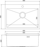Мойка кухонная Mixline Pro 547238 черный графит