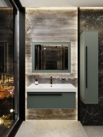 Тумба с раковиной La Fenice Elba 80 подвесная, grigio, раковина Cubo 80