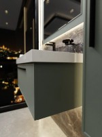 Тумба с раковиной La Fenice Elba 80 подвесная, grigio, раковина Cubo 80