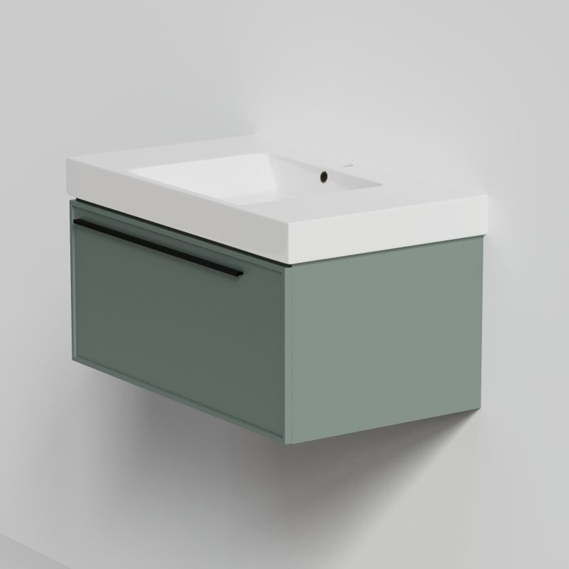 Тумба с раковиной La Fenice Elba 80 подвесная, grigio, раковина Cubo 80