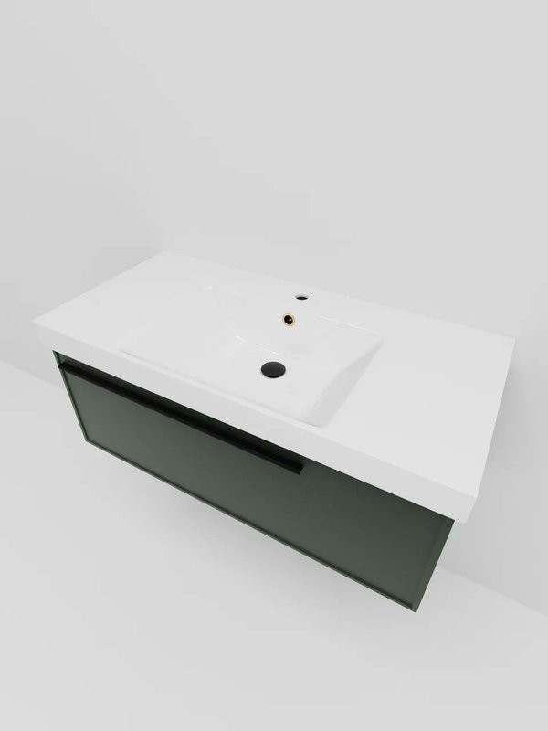 Тумба с раковиной La Fenice Elba 80 подвесная, grigio, раковина Cubo 80