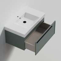 Тумба с раковиной La Fenice Elba 80 подвесная, grigio, раковина Cubo 80