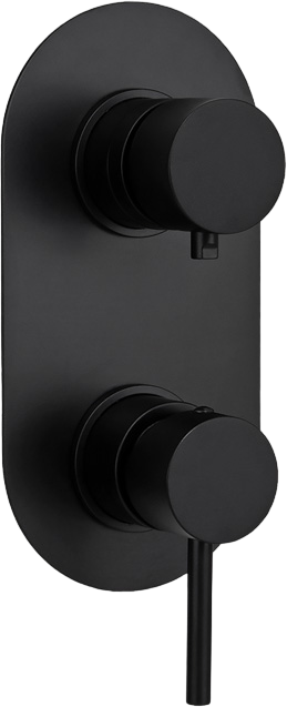 Встраиваемый смеситель для душа и ванны Remer X Style X92KB черный матовый