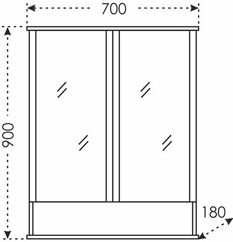 Мебель для ванной комнаты СаНта Родос 70 напольная, 2 дверцы