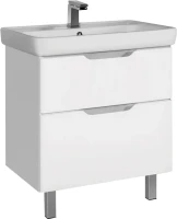 Тумба с раковиной Dreja Q Plus 80 подвесная, белый глянец