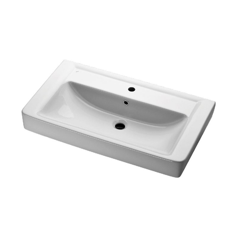 Тумба с раковиной Dreja Q Plus 80 подвесная, белый глянец