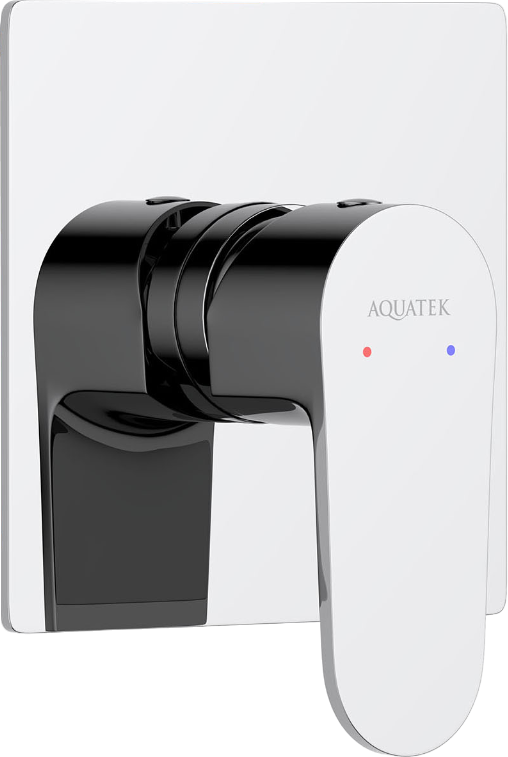 Встраиваемый смеситель для душа и ванны AQUATEK Оберон AQ1266CR С ВНУТРЕННЕЙ ЧАСТЬЮ, хром