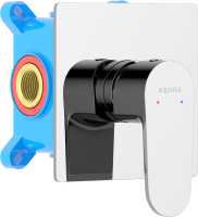 Встраиваемый смеситель для душа и ванны AQUATEK Оберон AQ1266CR С ВНУТРЕННЕЙ ЧАСТЬЮ, хром