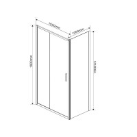 Душевой уголок Vincea Garda VSR-1G1015CLG 150х100, профиль брашированное золото, стекло прозрачное