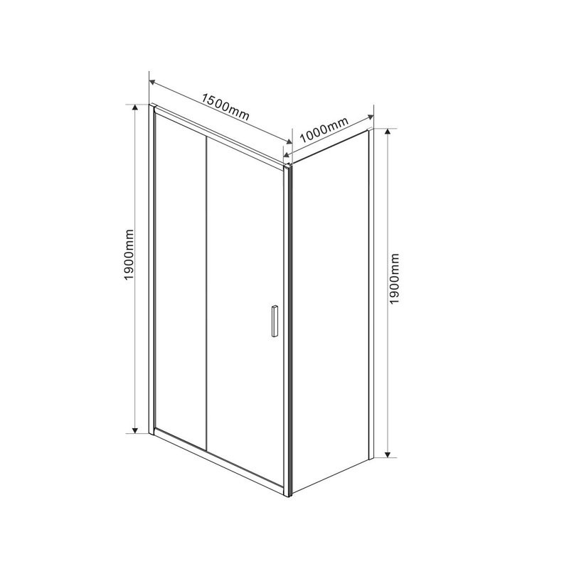 Душевой уголок Vincea Garda VSR-1G1015CLG 150х100, профиль брашированное золото, стекло прозрачное