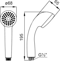 Смеситель для ванны с душем Orange Loop Loop M26-100cr