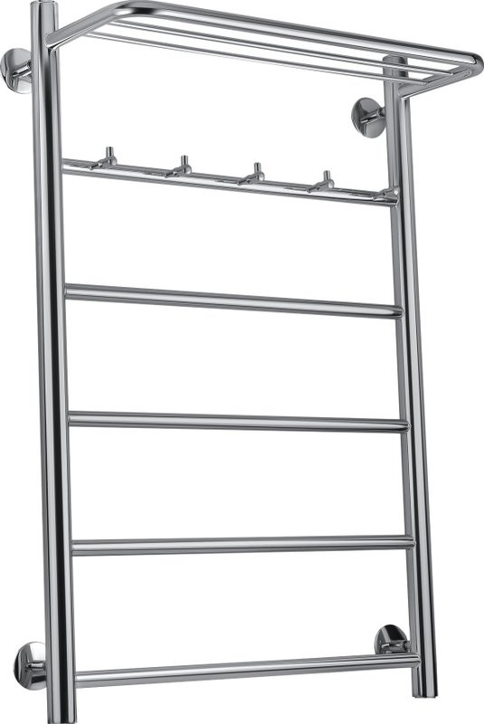 Полотенцесушитель электрический Secado Триада 1 КСП 85x55 см, подключение справа, глянцевый хром, лесенка, с полкой