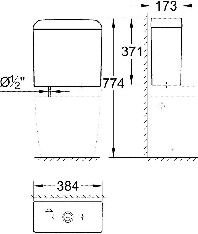 Унитаз-компакт напольный Grohe Euro Ceramic 3933800H
