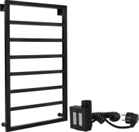 Полотенцесушитель электрический Secado Парма 4603777467272 105x55 см, подключение справа, матовый черный, лесенка