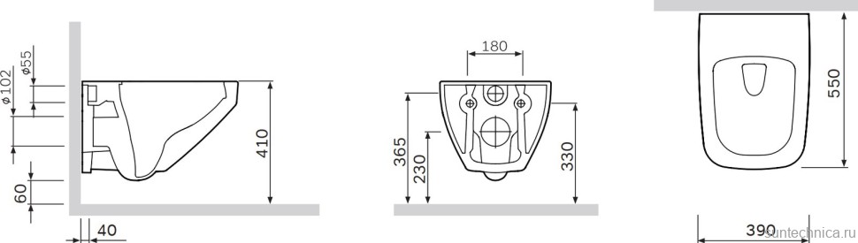 Унитаз подвесной AM.PM Inspire V2.0 C50A1700SC безободковый