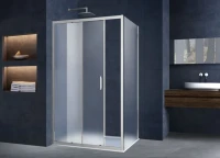 Душевой уголок Vincea Alpha VSR-3AL8011MT 110х80 см, профиль хром, стекло текстурное