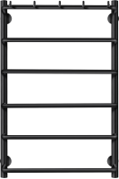 Полотенцесушитель водяной Secado Мерида 1 К 80x55 см, матовый черный, лесенка