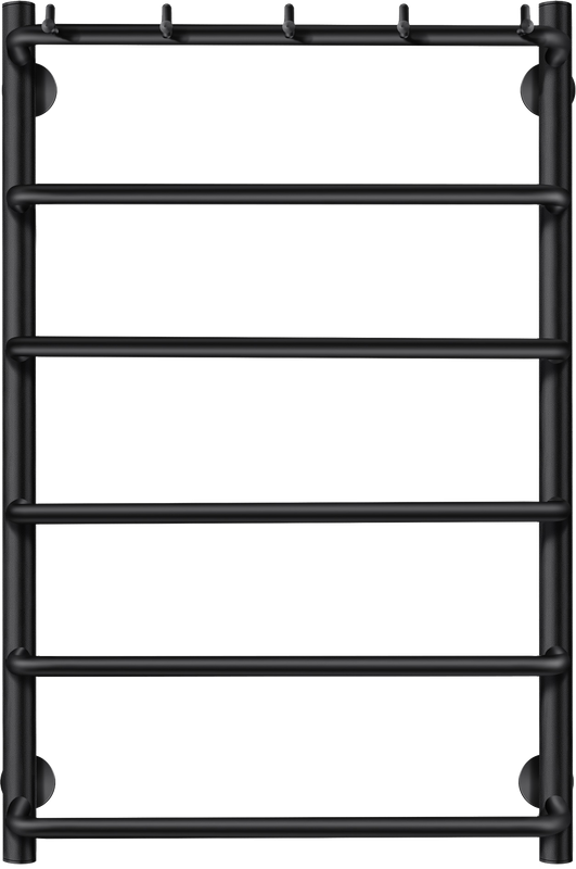 Полотенцесушитель водяной Secado Мерида 1 К 80x55 см, матовый черный, лесенка