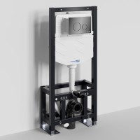 Система инсталляции для унитазов Wasserkraft Dill 61TLT.010.ME.PB02 с кнопкой смыва черной