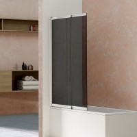 Шторка на ванну Vincea VSB-1E100CG 100 см, профиль хром, стекло тонированное