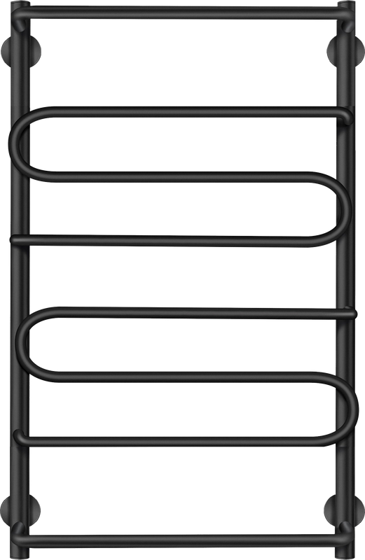 Полотенцесушитель электрический Secado Валенсия 2 80x50 см, подключение справа, матовый черный, лесенка