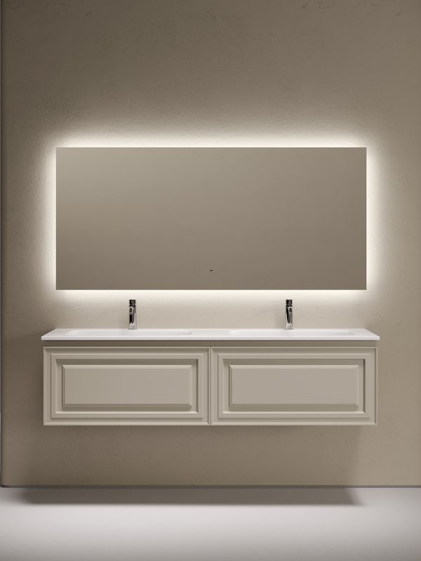 Мебель для ванной комнаты Sancos Very 160 подвесная, beige soft, раковина CN7023