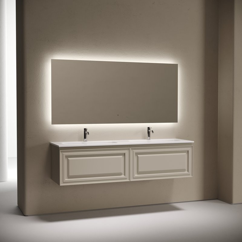 Мебель для ванной комнаты Sancos Very 160 подвесная, beige soft, раковина CN7023