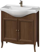 Тумба под раковину без столешницы Caprigo Лион 80 2 дверцы, орех античный