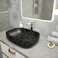 Раковина чаша Maretti FL13NS66-560MR, черный мрамор