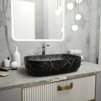 Раковина чаша Maretti FL13NS66-560MR, черный мрамор