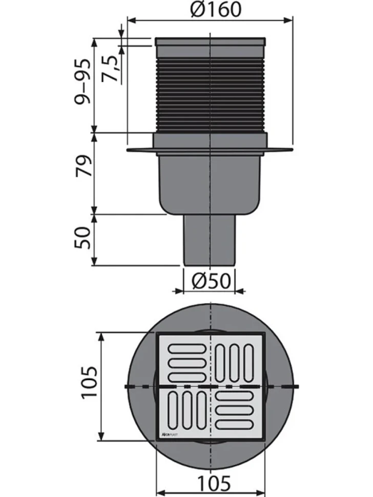 Душевой трап AlcaPlast APV32