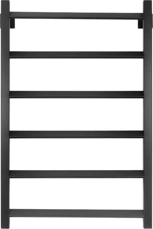 Полотенцесушитель водяной Secado Корсико Grado 80х50 80x55 см, матовый черный, лесенка