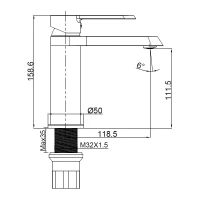 Смеситель для раковины Maretti Форо FR32RF328, хром