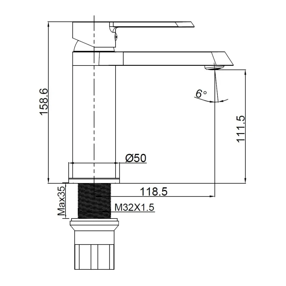 Смеситель для раковины Maretti Форо FR32RF328, хром